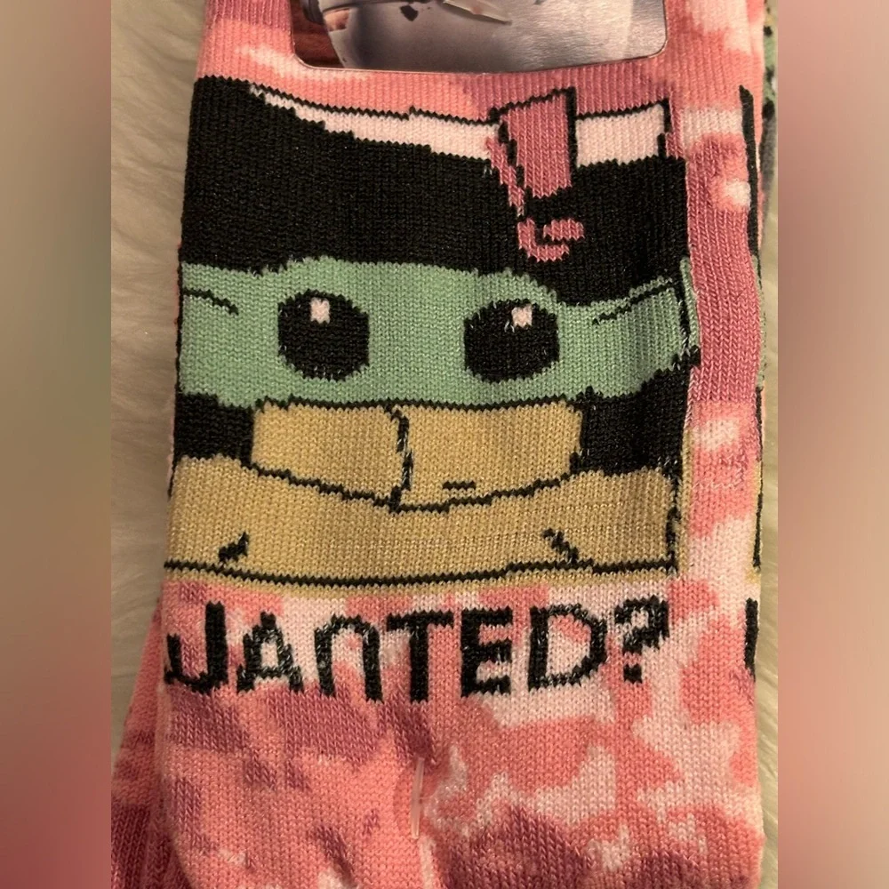 Disney Star Wars Mandalorian Grogu 2 Pair Bootie Socks